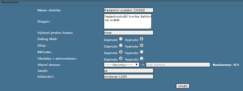 7. Menu V sekci Menu je možné vytvářet položky v menu. Vždy je možné vložit odkaz na stránku nebo modul, který je již v systému vytvořen, nebo vložit vlastní libovolný odkaz.