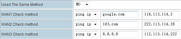 Priority: nejvyšší priorita, střední priorita, nízká priorita. Link Check Settings Check Count: např. nastav 3 a Router bude zkoušet linku 3x.