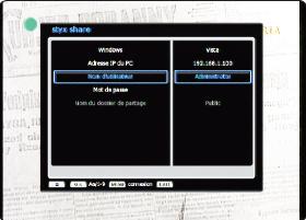 III. Menu NASTAVENÍ III.2) STYX Share Toto menu umožňuje vstoupit do nastavení sdílení souboru na vašem počítači.