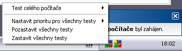 bude vždy specifickým nastavením testu vybraných souborů a složek.