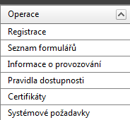 Registrace proces registrace uživatele je podrobně popsán v kapitole Registrace a přihlášení uživatele.