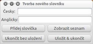 Obr. 6: Přidávání frází do slovníku Obr. 7: Zobrazení notifikace o přidání slovíčka Rozpracovaný slovník je dále možné zobrazit a nebo přímo uložit.