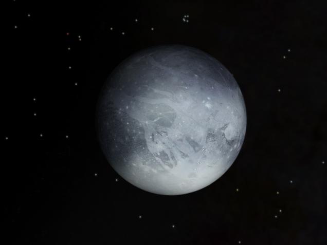 Pluto Je druhou nejhmotnější známou