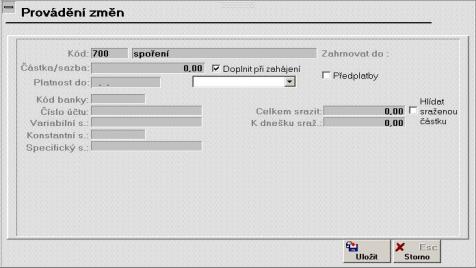 5-14 MZDY A PERSONALISTIKA nezatrhnuto. Tato položka se automaticky nedoplní při zahájení měsíce, ale jakmile ji ručně použiji ve výkazu práce položka použije sazbu nastavenou v personalistice.