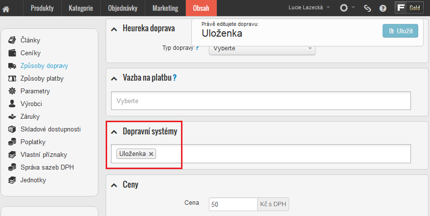 Pozor! Na zobrazování poboček má také vliv to, jaké země máte povolené v administraci e-shopu v sekci Nastavení -> Nastavení administrace -> Zákazníci -> Nastavení zákazníků -> Povolené země.