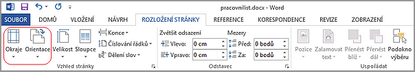 Úvod do problematiky ZÁKLADY POŘIZOVÁNÍ TEXTU Na začátku psaní je vhodné nastavit vzhled stránky. Důležitá je především orientace stránky.