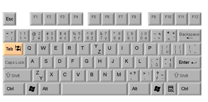 Klávesa Backspace maže text vlevo od textového kurzoru. Textový kurzor je blikající čárka, která vám ukazuje místo v dokumentu, kam se bude vkládat znak z klávesnice.