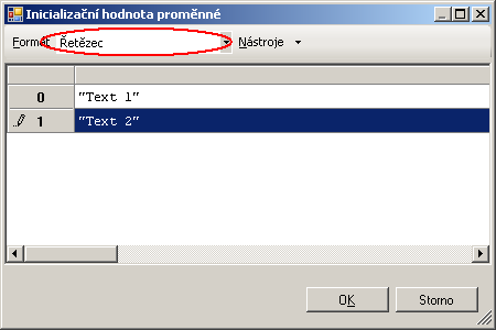 2. Textové proměnné Při definici proměnných v DetStudiu nejsou k dispozici přímo proměnné typu String.