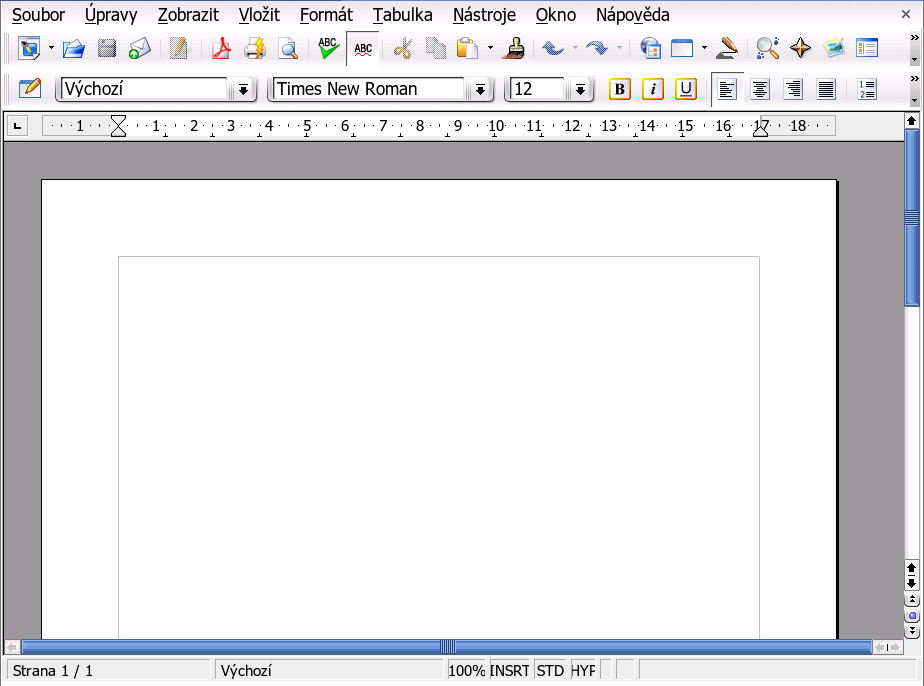 Obrázek 5.1: OpenOffice.org Writer 5.2.