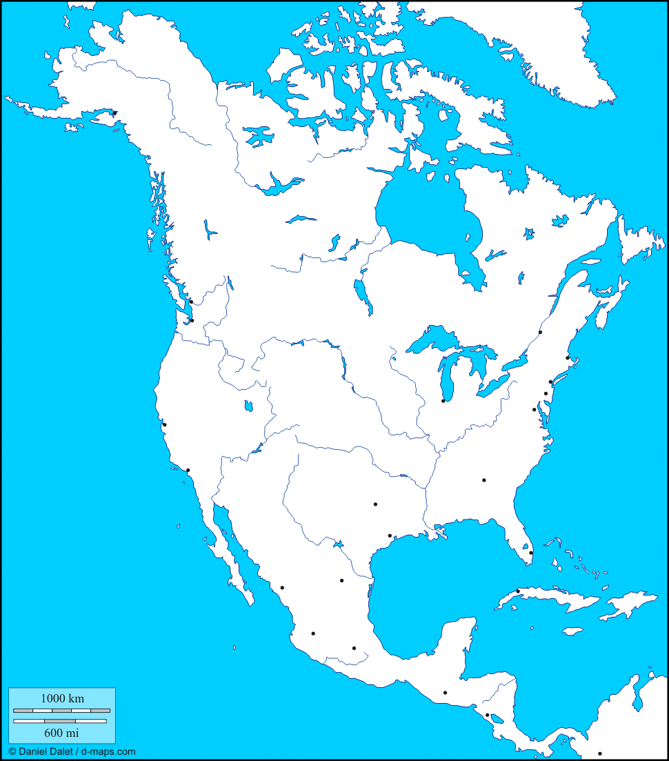 Severní Amerika Zakreslete pojmy z tabulky do mapy: Ostrovy Červeně,
