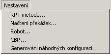 Strana 50 9.2 Hlavní menu a příkazy Hlavní menu má dvě podnabídky. Nabídka Akce obsahuje příkazy pro spuštění výpočtu a ukončení programu.