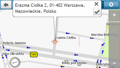 Jak zobrazit náhled cíle na mapě? Po vyhledání adresy (nebo bodu zájmu/poi) můžete zobrazit náhled cíle na mapě a prozkoumat oblast v okolí.