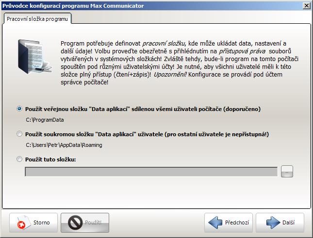 2.3.2 Instalace serveru MAXCOMM V okamžiku, kdy máme funkční MySQL server, můžeme přikročit k instalaci klienta a serveru MAXCOMM nejlépe na počítač, kam jsme instalovali server MySQL.