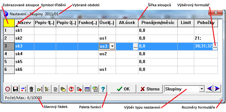 ATECO spol. s r.o. 76 Nastavení (N) Konfigurační formulář Konfigurace se nastavuje ve formulářovém okně s nastavitelnými rozměry. Rozměry jsou uchovány a obnoveny při dalším použití formuláře.