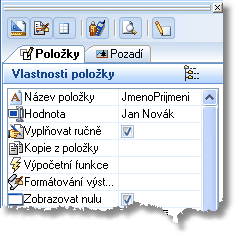 8 Manuál programu Formix Grafická tvorba pozadí formuláře - otevře integrovaný grafický editor Textové pozadí formuláře - otevře integrovaný textový editor Nastavení - hlavní nastavení programu -