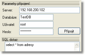 Připojení a tisk z databáze 19 SQL dotaz - tlačítkem "Vyber tabulku" můžete vložit do SQL dotazu jinou tabulku z výběru (např MSAccess může nabízet více tabulek v jedné připojené databázi).