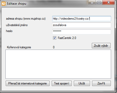 V obecném nastavení si můžete vybrat jazyk Czech (český) nebo Slovak (slovenský) pro tento software.