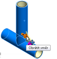 Svary Vyberte, kde použít tloušťku vyztužení, a nastavte hodnotu pro tloušťku. Směr vyztužení také můžete otočit klepnutím na ovladač v náhledu, když ukazatel ukazuje Opačný směr.