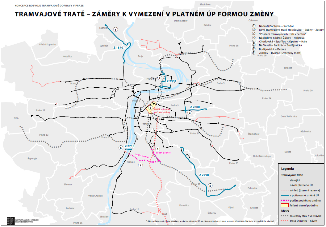 např. Koncepce rozvoje tramvajové dopravy 12/2013, zpracování