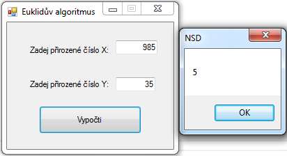 1.3 PŘÍKLAD 24-2-8-3_EUKLIDŮV ALGORITMUS Pro libovolná dvě přirozená čísla x a y určete