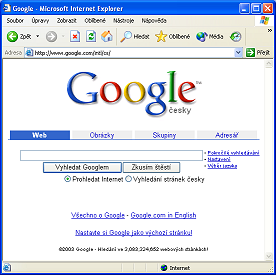 search engine B server A, server B původně: specializovaná služba WAIS uživatel se