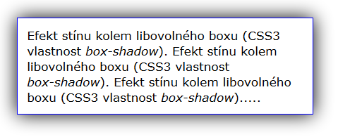 CSS3 Stín boxu (Box Shadow) <div