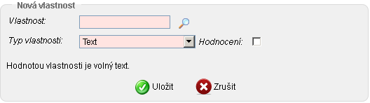 ID: DUN 004/11 Základní uživatelská příručka informační podpory správy Obr. 5-8: Vlastnost typu rozsah měřených hodnot Po vybrání typu vlastnosti Rozsah měřených hodnot dojde ke změně formuláře.