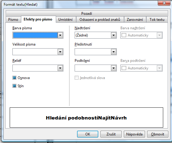 Zároveň nenabízí možnost přiřadit odstavci nebo textu s hledanými vlastnostmi styl tak jednoduše jako Word. To ale neznamená, že to vůbec nejde nebo že je to složité.