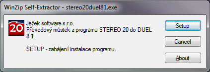 1. Stažení a instalace převodového můstku Společnost Ježek software s.r.o. připravila pro potřeby převodu dat mezi programy STEREO a DUEL automatický aparát, který je zdarma k dispozici na internetových stránkách: http://www.