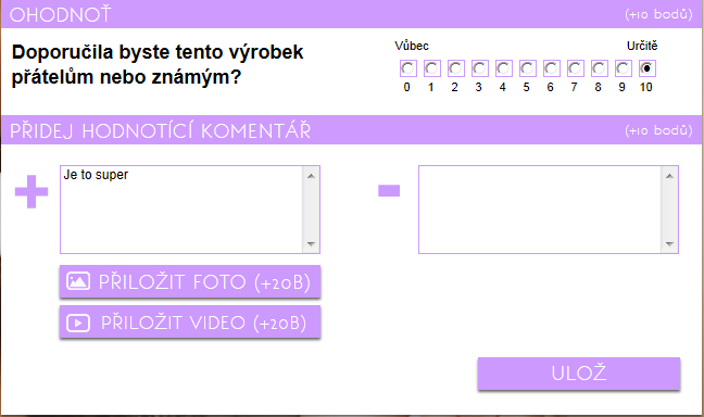 POZOR HODNOTIT můžete každý příspěvek pouze jednou, vyplníte-li všechny možnosti, získáte až 60 bodů.