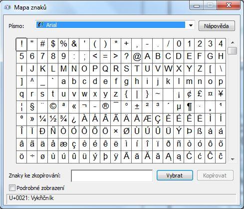 Obr. 4 Psaní textu Rozšířené vlastnosti textu lze zvolit při stisku posledního tlačítka na liště nastavení textu (viz Obr. 5).