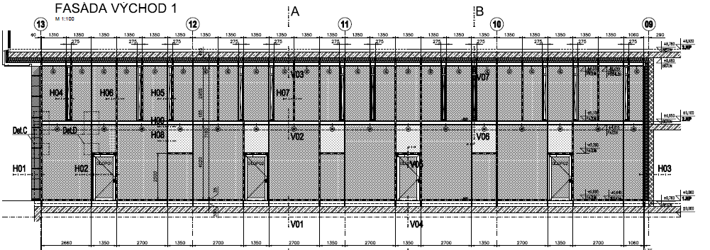 Dveře jsou zasklené čirým izolačním bezpečnostním sklem 8ESG-16Ar-VSG66.2 (Ug =1,0-1,1). Nadsvětlíky dveří jsou zasklené čirým izolačním bezpečnostním dvojsklem 6ESG-16Ar-10 (Ug=1,0-1,1).