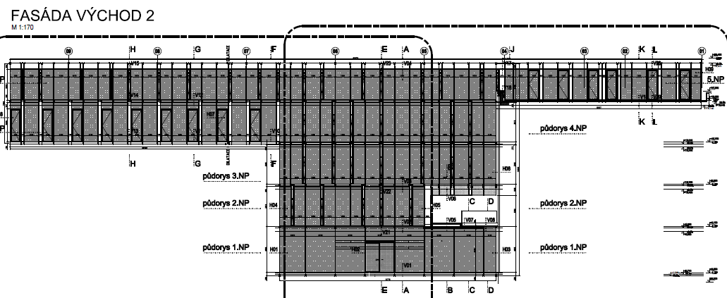 Dveře jsou zasklené čirým izolačním bezpečnostním sklem 8ESG-16Ar-VSG66.2 (Ug =1,0-1,1). Automatické dveře jsou zasklené čirým izolačním bezpečnostním dvojsklem VSG44.2-18Ar-VSG44.2 (Ug=1,0-1,1).