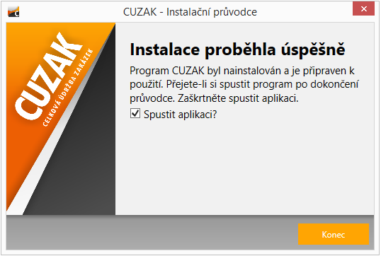 Nyní proběhne samotná instalace systému CUZAK a všech jeho potřebných komponent.