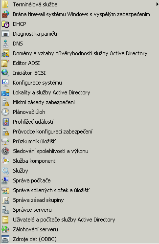 Nástroje MS WINDOWS SERVER 2008 R2 přístup pouze