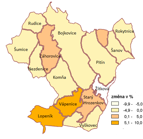 Počet obyvatel MAS Bojkovska v letech 2008 2012 pozvolna klesá. Podle výsledků ČSÚ mělo území MAS ke konci roku 2012 celkem 12 954 obyvatel.