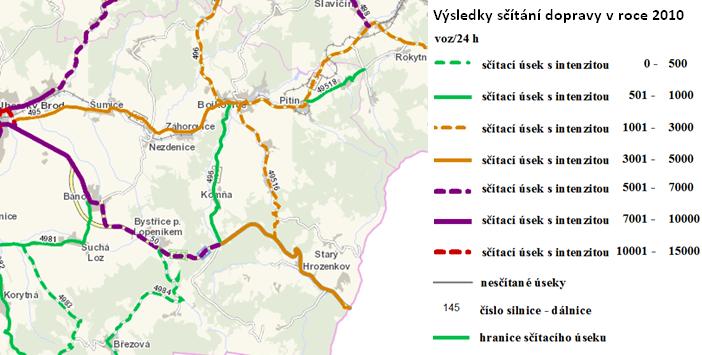 Zdroje dat: Ředitelství silnic Zlínského kraje http://www.rszk.cz/mapy/vozovky_2013.