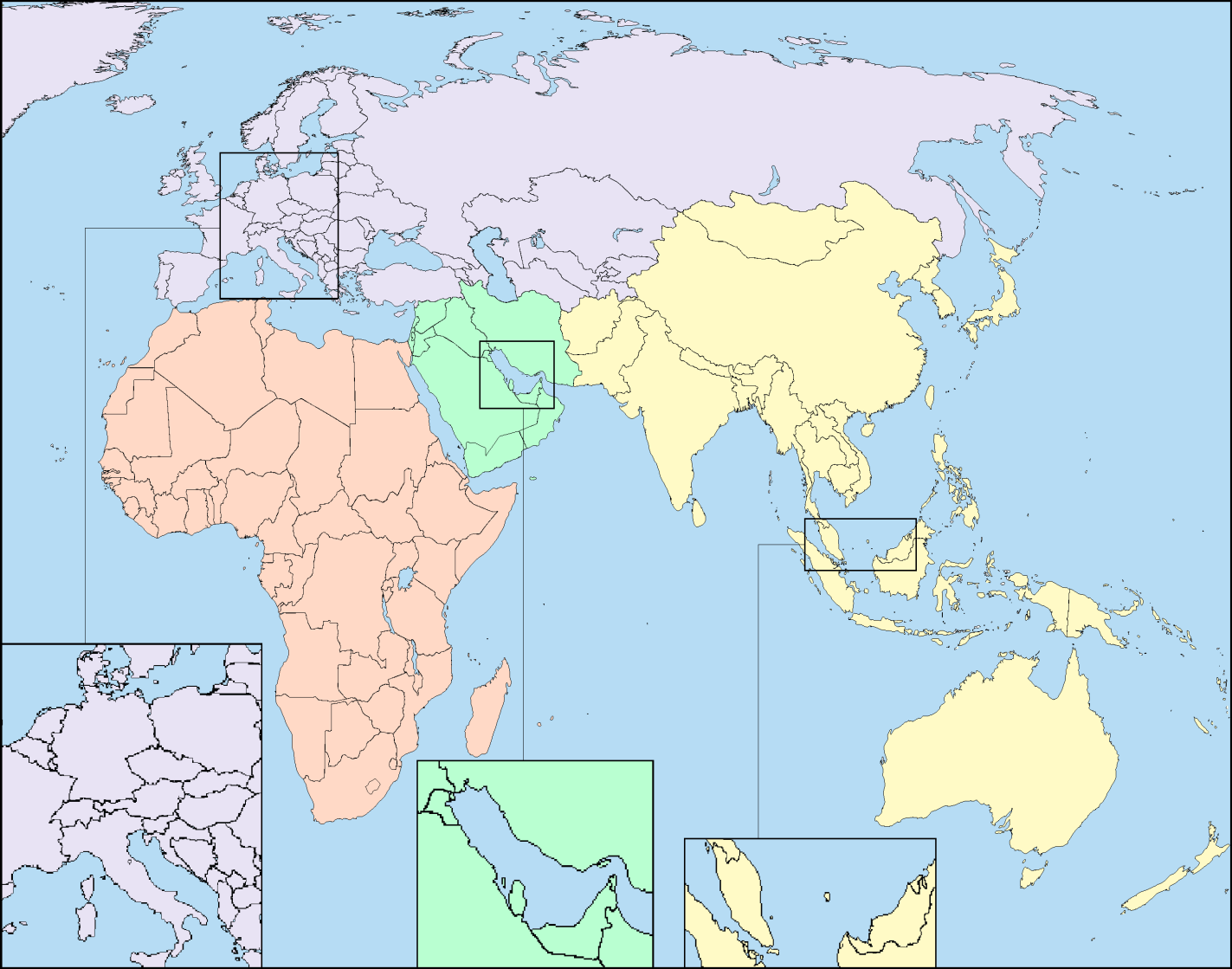Mapa 1. Regiony, státy a území světa Evropa a Eurasie Norsko, Dánsko, Švédsko, Finsko, Island, Irsko 1, Velka Británie, Ostrov Man (Brit.