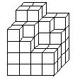 9) Vypočtěte o kolik je větší objem a povrch kvádru a = 9 cm b = cm c = cm než krychle o hraně 0, dm? 80) Těleso na obrázku je sestaveno z krychlí s hranou dlouhou 3 cm. Vypočítejte jeho povrch.