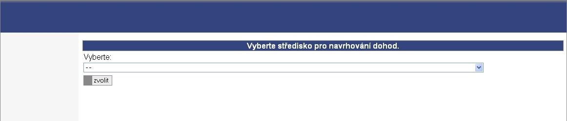 Před samotným navrhováním je nutné vybrat středisko, do kterého dohoda bude patřit. Na výběr budou pouze střediska, u kterých máte oprávnění navrhovat dohody. 2.1.7. Orientace na obrazovce 1.