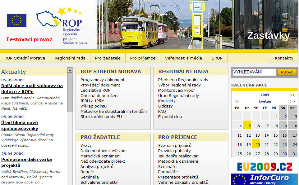 Došlo k rozšíření funkcionalit, které rozšíří komfort práce ţadatelů, příjemců a veřejnosti s těmito stránkami. Nově je zde propojena analýza projektů.