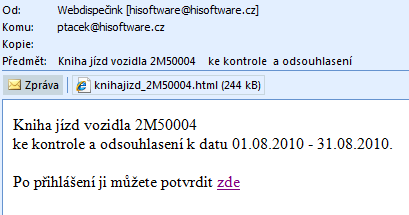 5.8 Potvrzení knihy jízd Tato funkce slouží k potvrzení správnosti knihy jízd.