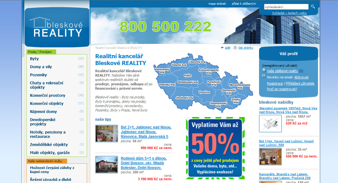 Web může mít libovolný vzhled, toto je jeden z realizovaných Varianty řešení a ceny Většina klientů má konkrétní představu o funkcích, které