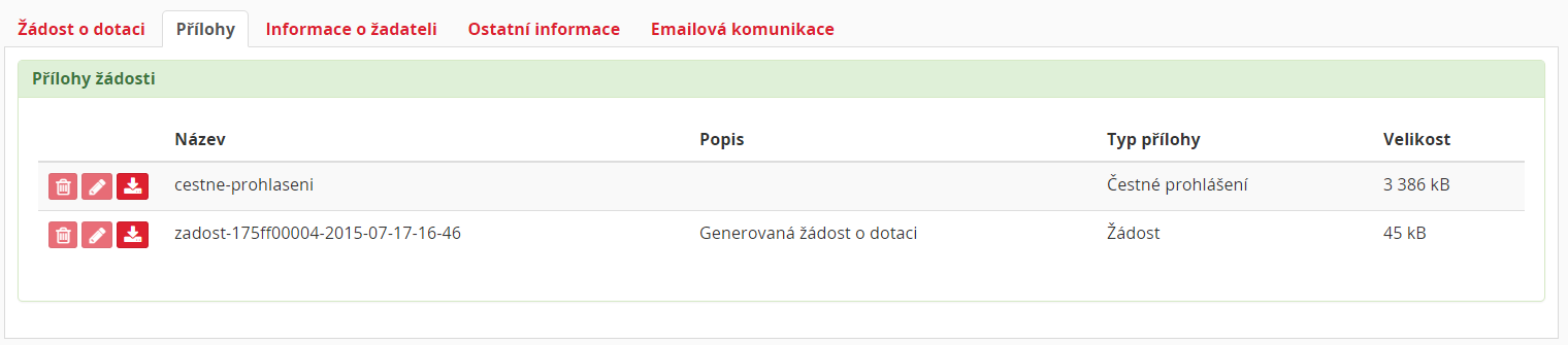 V tomto případě administrátor převede žádost do stavu Vráceno k dopracování a vy o tom budete informování opět emailem.