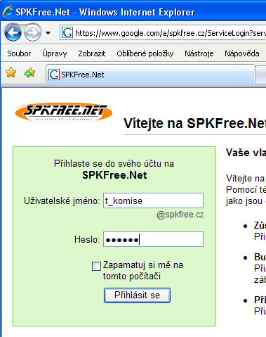 4. Jak nastavit outlook, pokud chci využívat svou schránku i schránku na SPKFree.Net můžu používat POP službu svého serveru, ale SMTP musím použít jiné.
