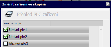 Nově vytvořená skupina se objeví v přehledu skupin. Kliknutím na řádek s názvem skupiny se tato skupina vybere (řádek se probarví modře).