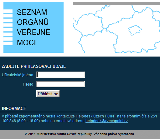 4 Činnosti lokálního administrátora 4.1 Přihlášení do Správy dat SOVM Do svého webového prohlížeče zadejte adresu rozhraní pro správu dat SOVM: https://www.seznamovm.