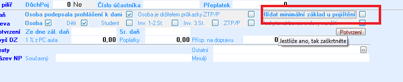 Bude stejné jako u odvodu na sociální pojištění tzn. Nastavení v C5500, u PP 6110 a 6120, kód pro odvod ZP = 4, od částky 2.