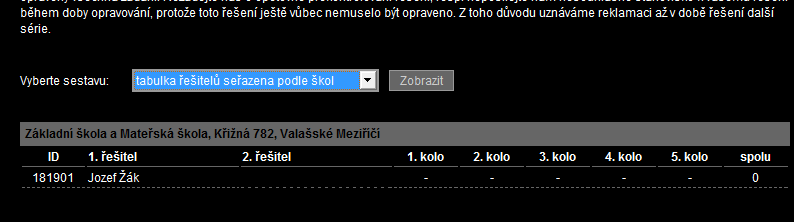 6. Statistiky Řešitelé i pedagogové mají k dispozici různé možnosti statistických výsledků.