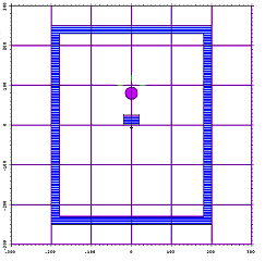 Obr..4 Schematický ná rt umiestnenia meracieho zariadenia v experimentálnej miestnosti.